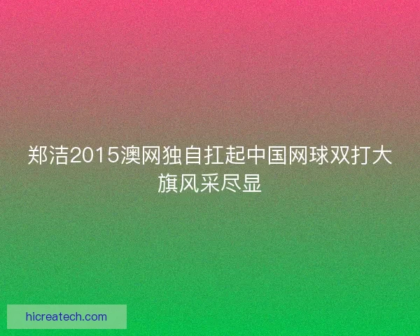 郑洁2015澳网独自扛起中国网球双打大旗风采尽显